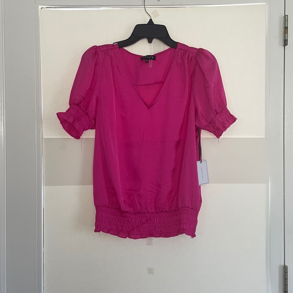 NWT 1.State Smocked Hem Top Size X-Small